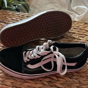 Black vans, size 8.5 mens 10 women’s